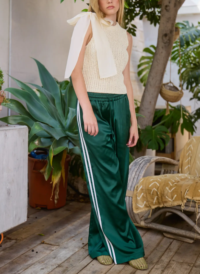 Bella Satin Stripe Track Pant