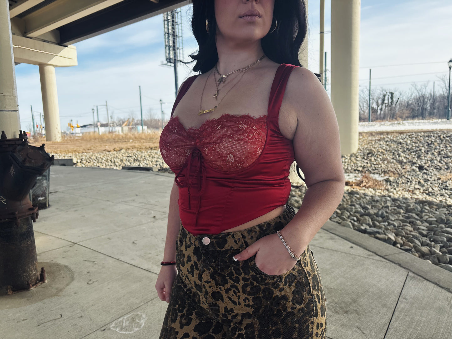 Bianca Red Corset Top