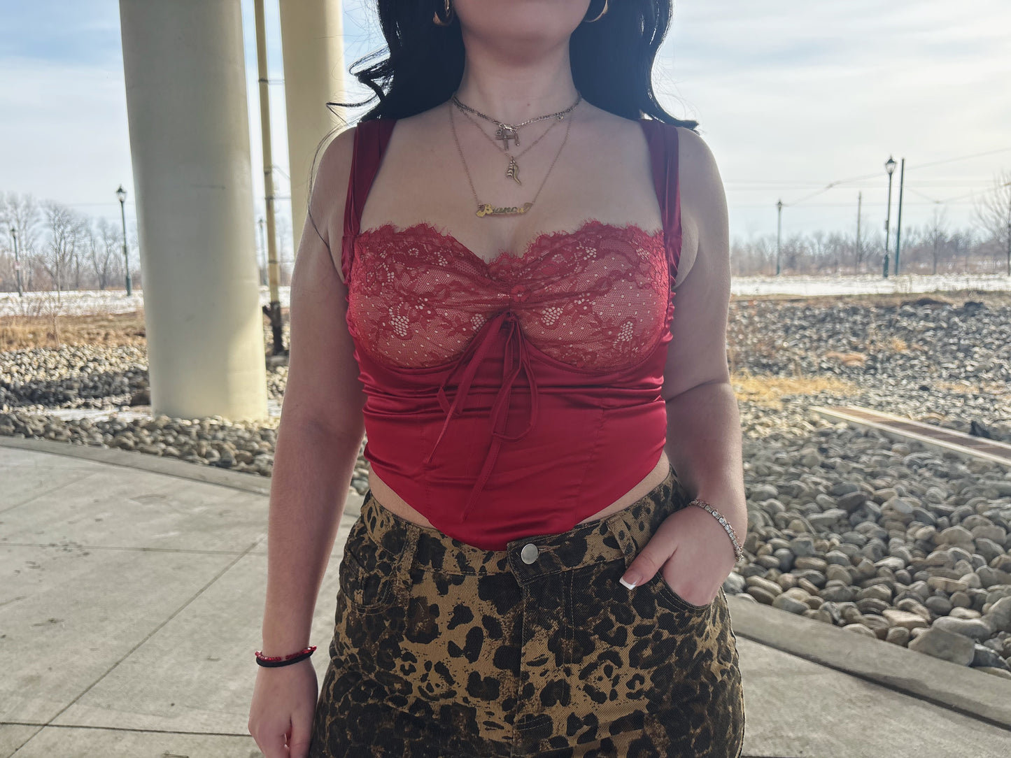 Bianca Red Corset Top