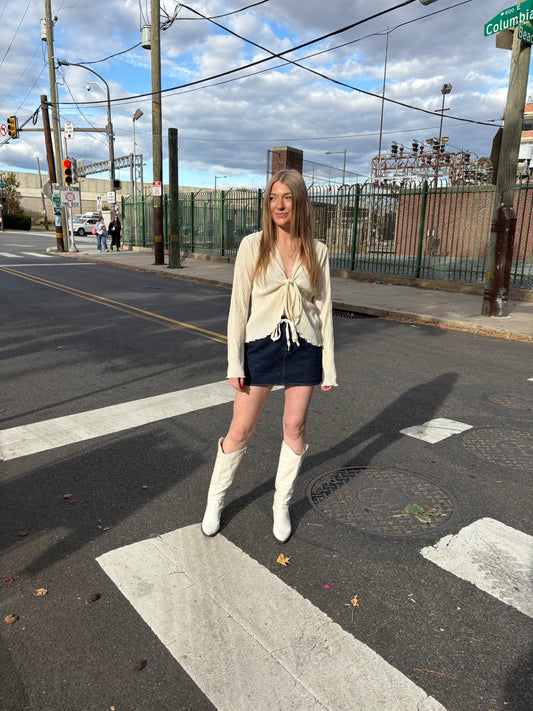 Alyssa Front Tie Blouse