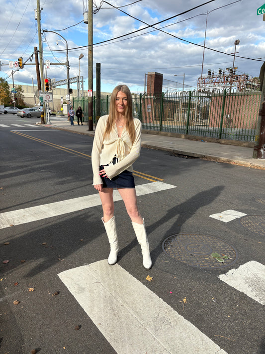 Alyssa Front Tie Blouse