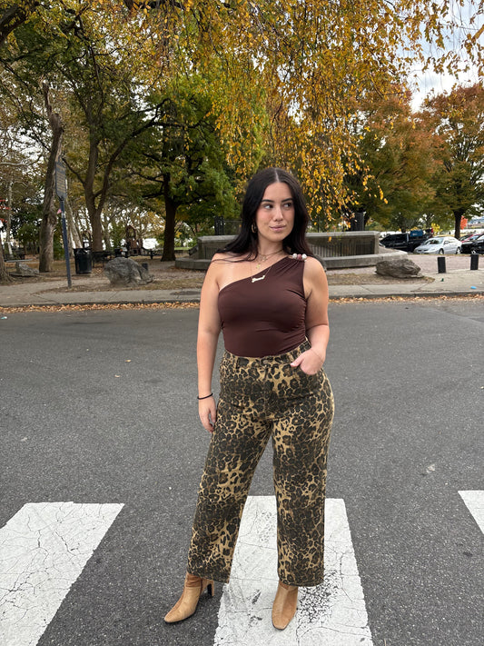 Kayla Beaded One Shoulder Top