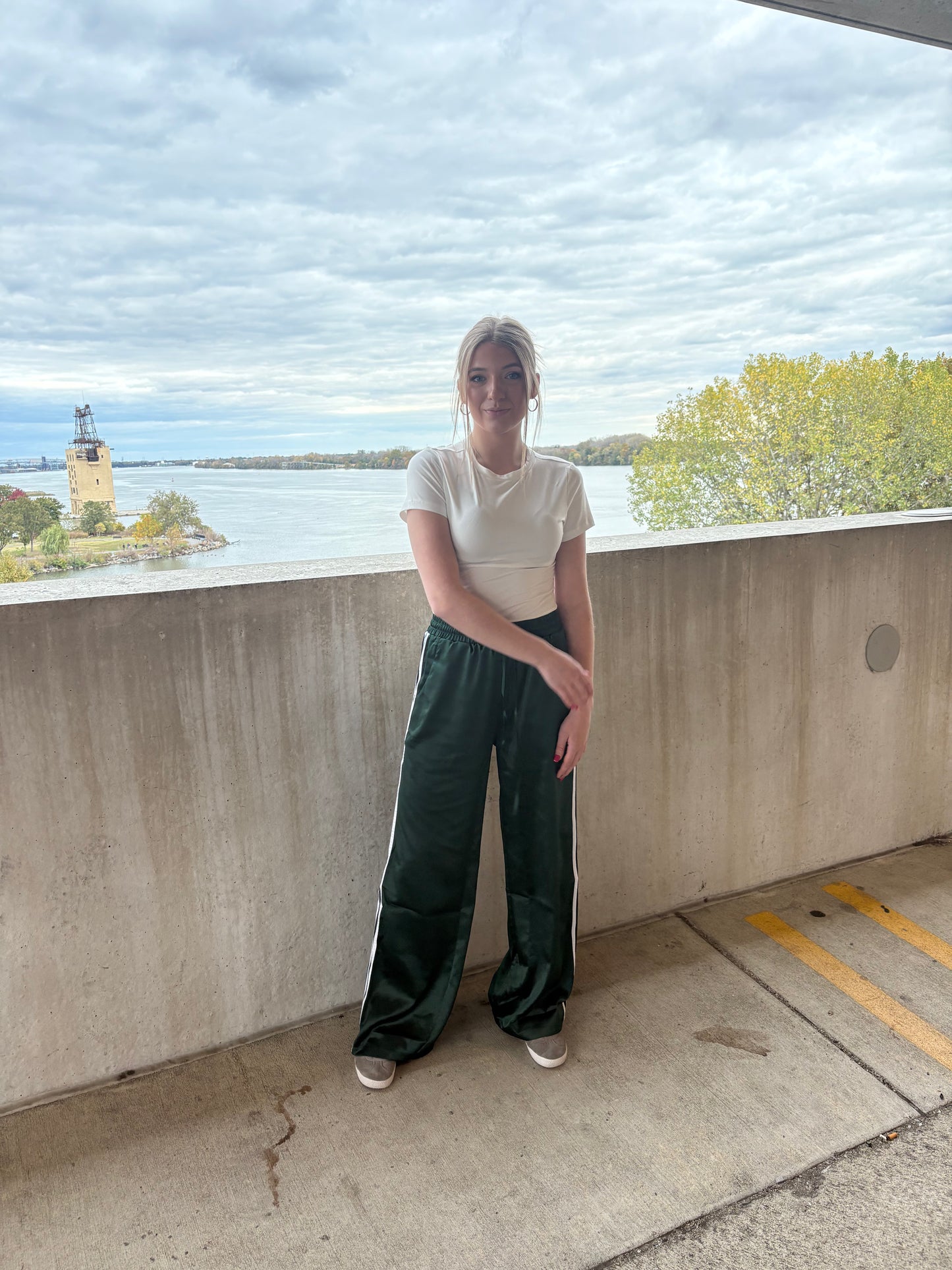 Bella Satin Stripe Track Pant