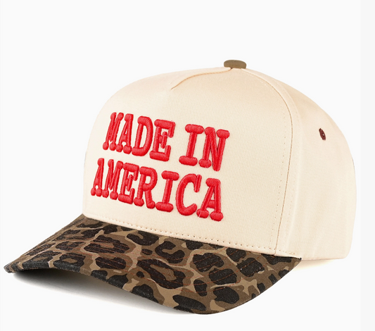 Made in America Leopard Trucker Hat